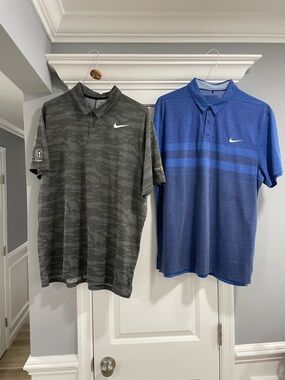 Nike Men’s Polo Pair - Blue & Gray Camo